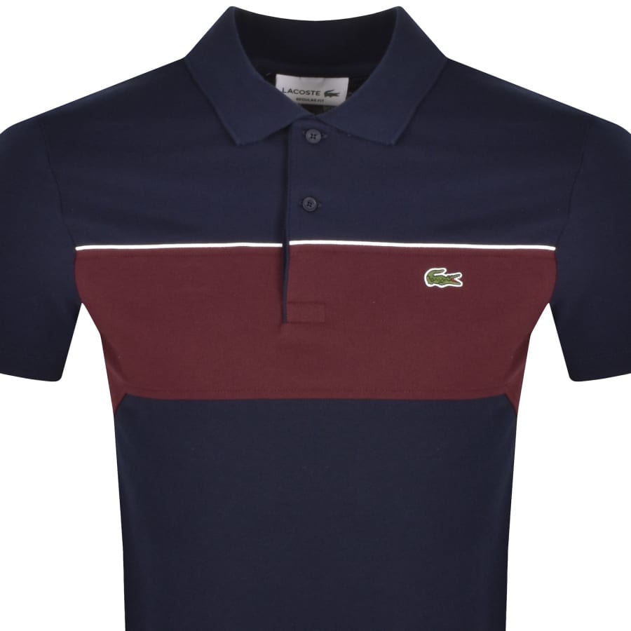 Lacoste Short Sleeve Polo T Shirt Navy Mainline Menswear United States